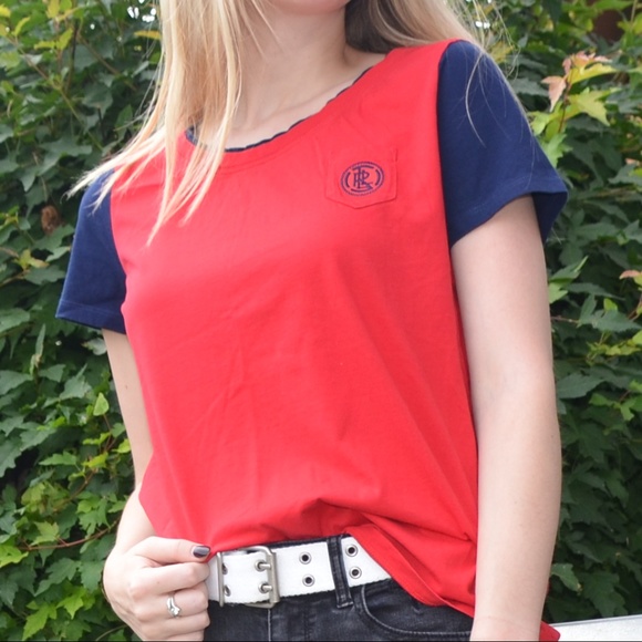 Classic Navy and Red Ralph Lauren Short Sleeve - Picture 1 of 3